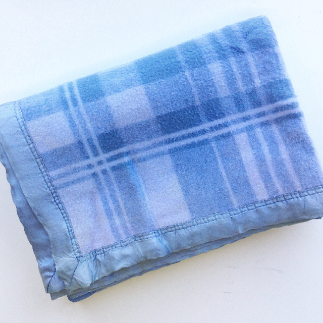 BLANKET, Pale Blue Tartan